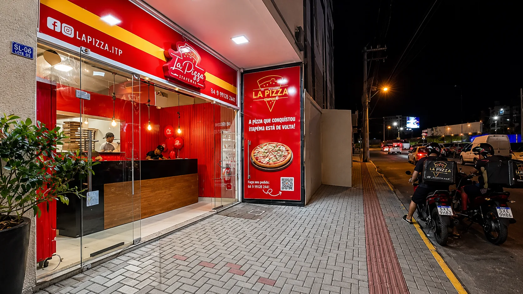 Fachada da La Pizza Itapema