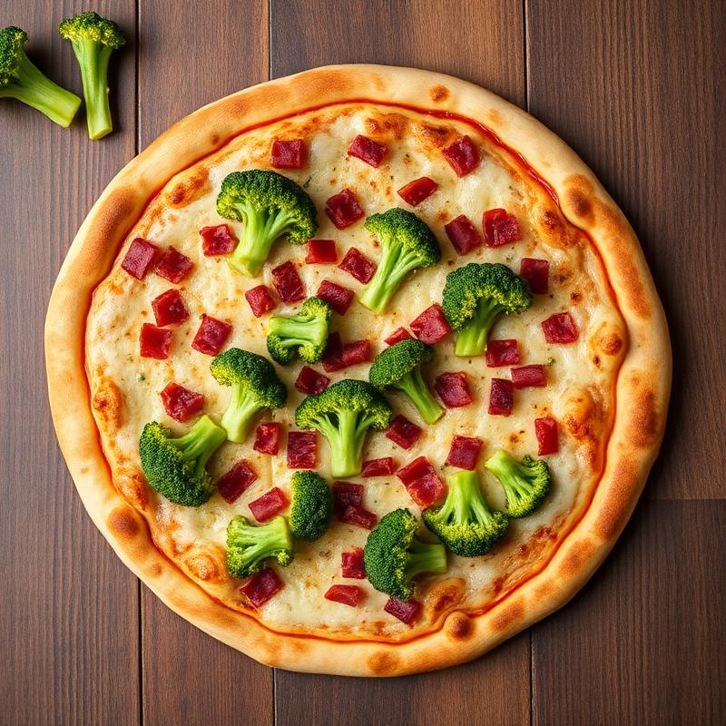 Pizza sabor Brócolis com Bacon